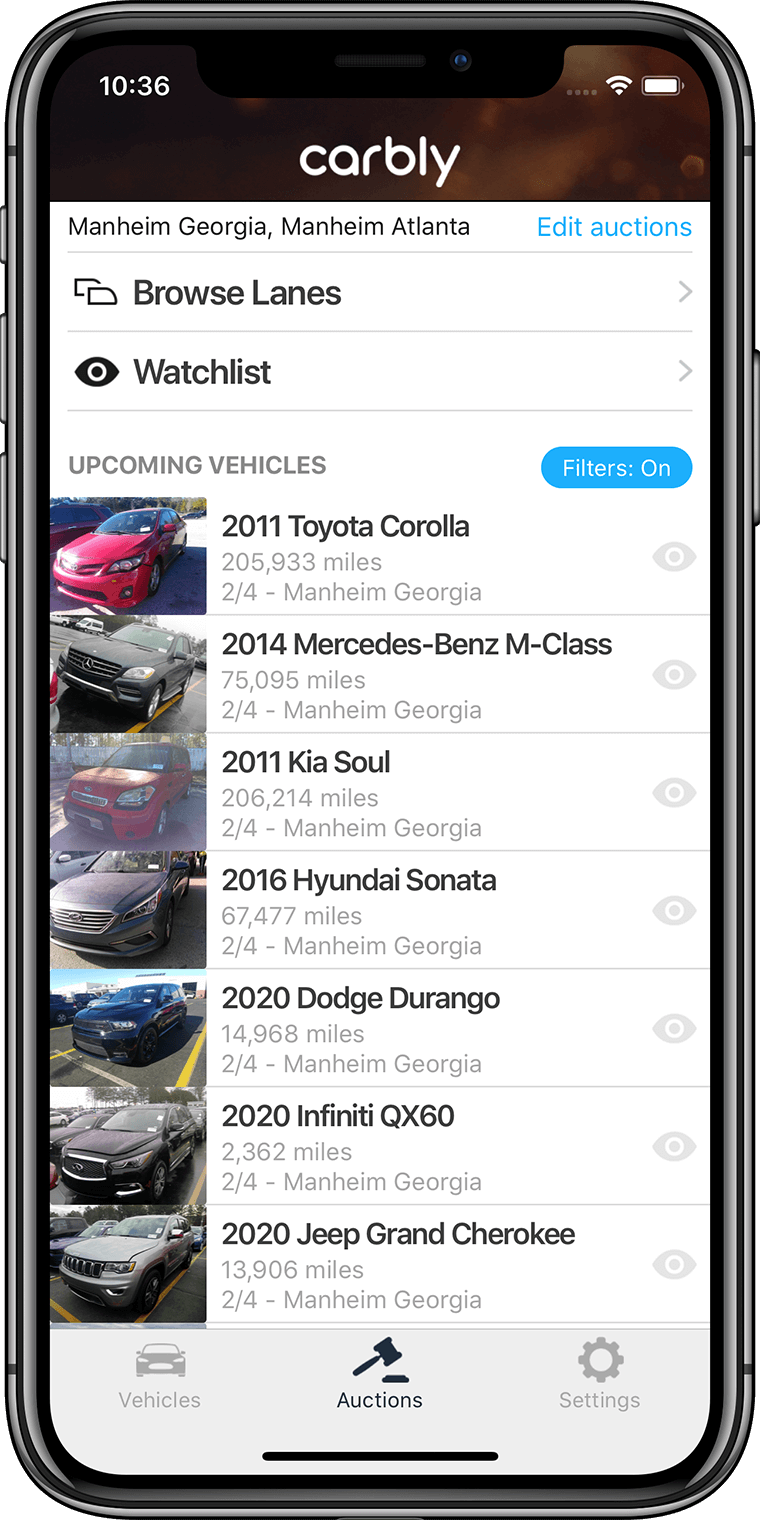 Carbly Dealer Auctions Buying, Selling and Appraising Cars